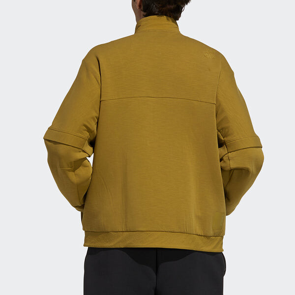 Куртка Men's adidas Wj Kn Mid Martial Arts Series Logo Sports Jacket Earthy Yellow, желтый — фото 3