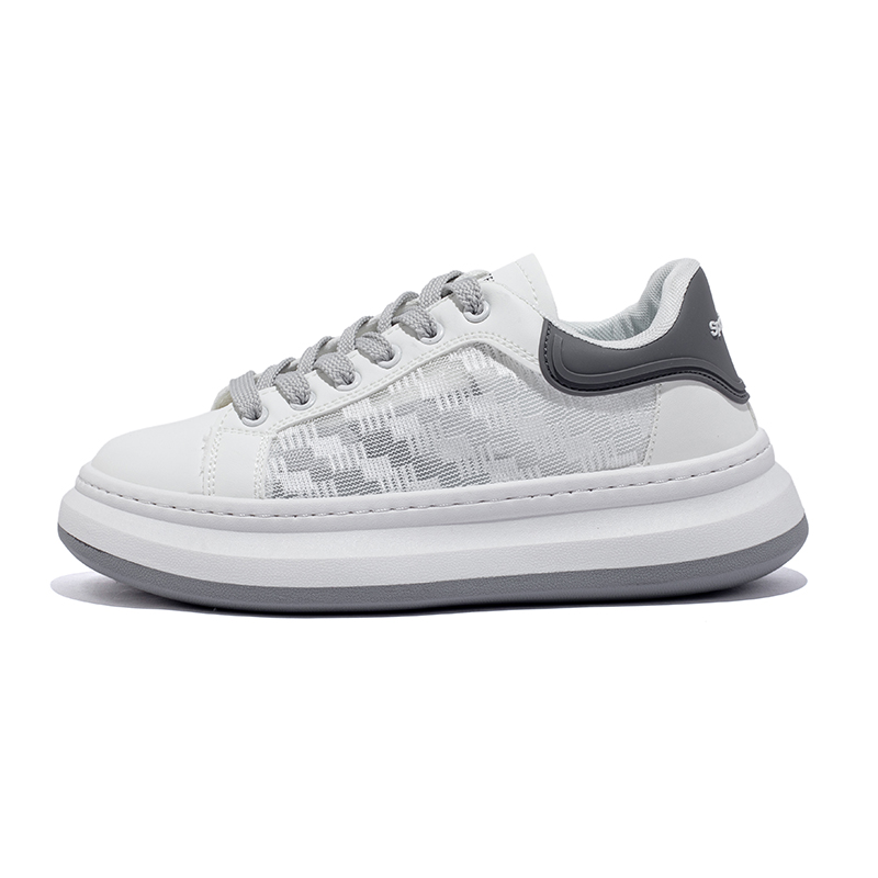 

VICTORIA&VERA Низкие скейтерские кроссовки мужские бело-серые сетчатые, цвет White Gray (Mesh)