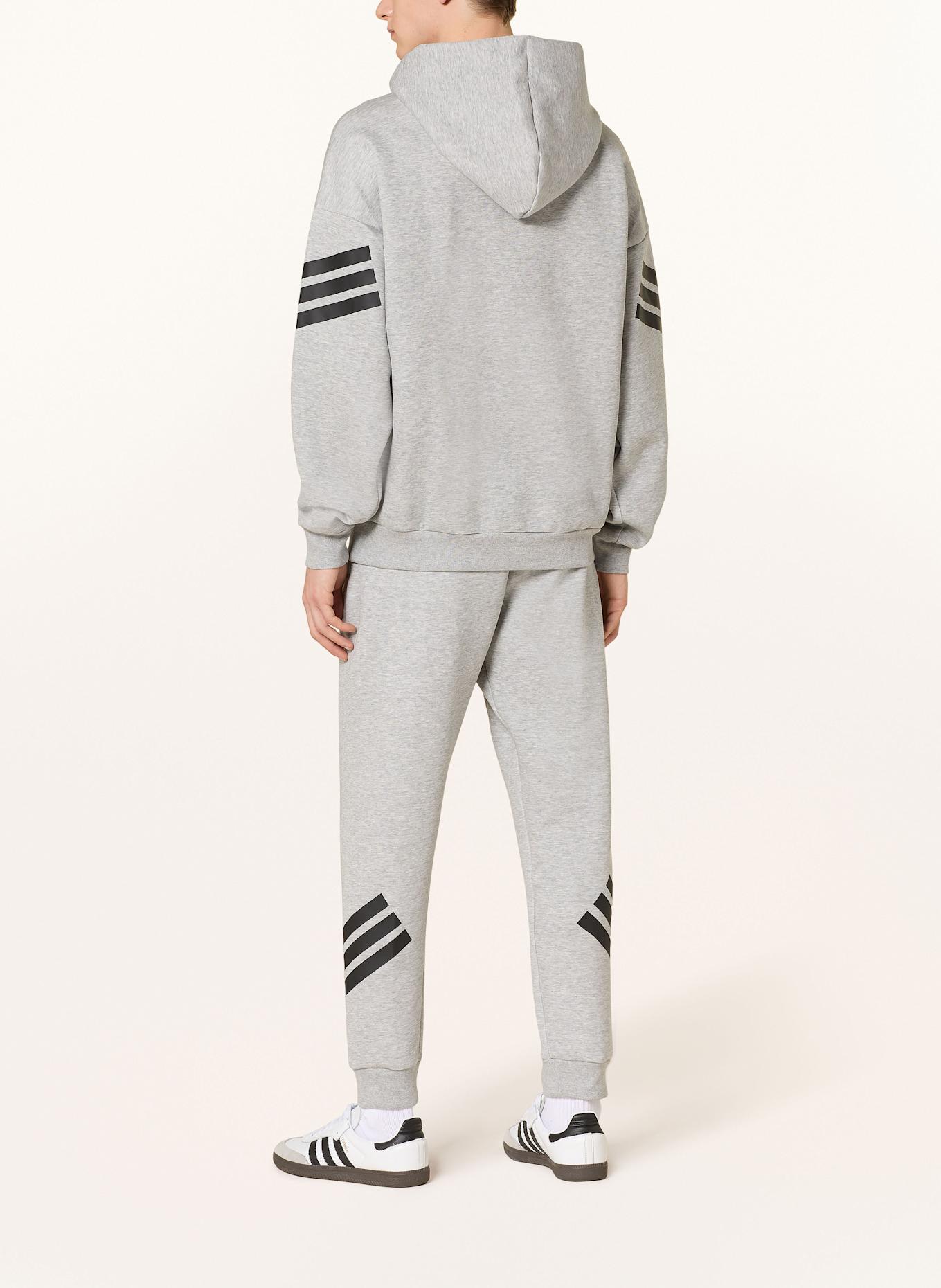Толстовка с капюшоном Adidas, серый — фото 3
