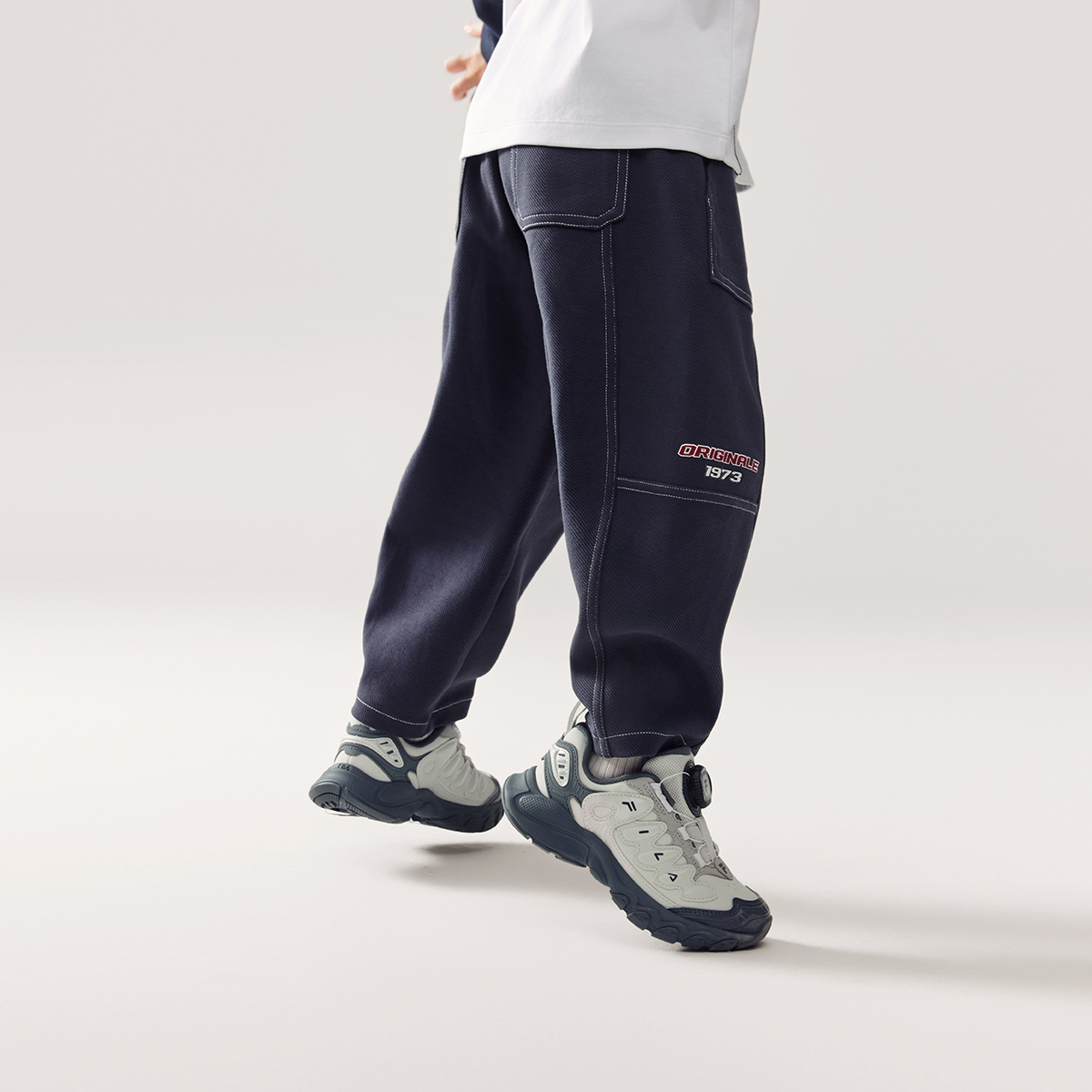 FILA KIDS Детские брюки из трикотажа Starlight Gray — фото 4