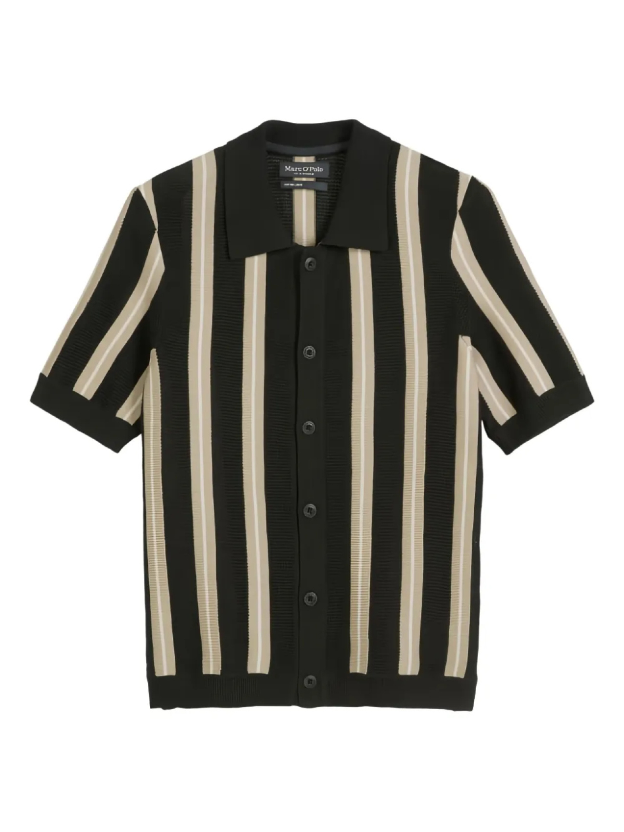 

Marc O'Polo полосатая рубашка с короткими рукавами, черный