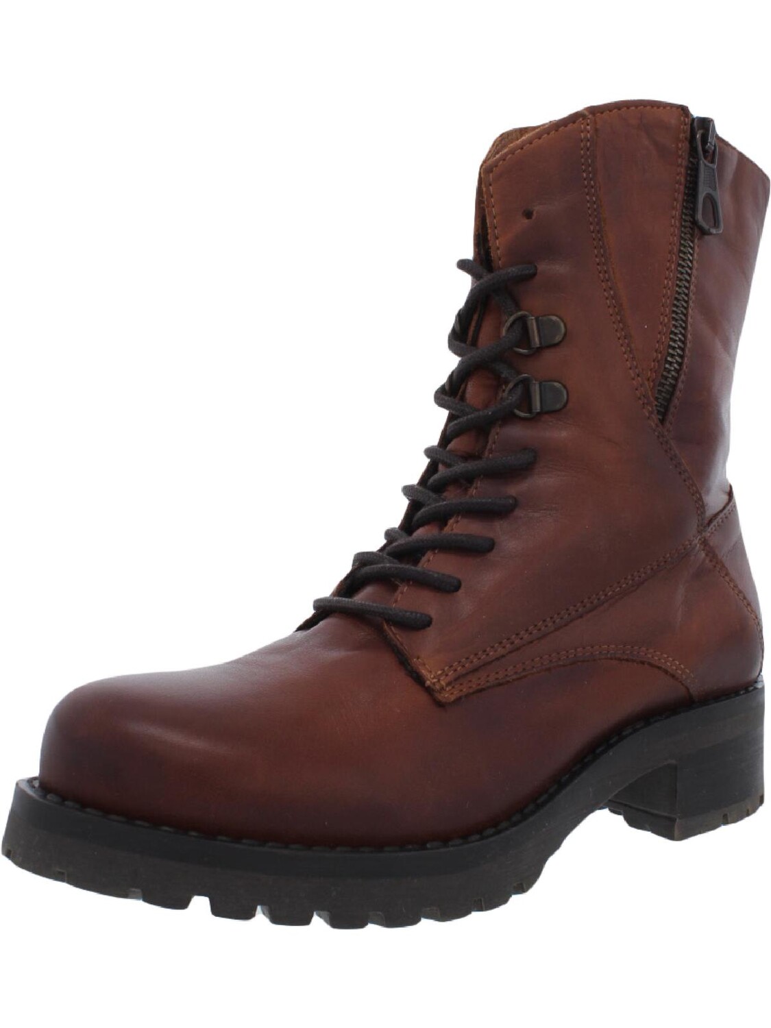 

Женские кожаные армейские ботинки Pandora на подошве с проушинами и на шнуровке Miz Mooz, цвет Brandy Antique