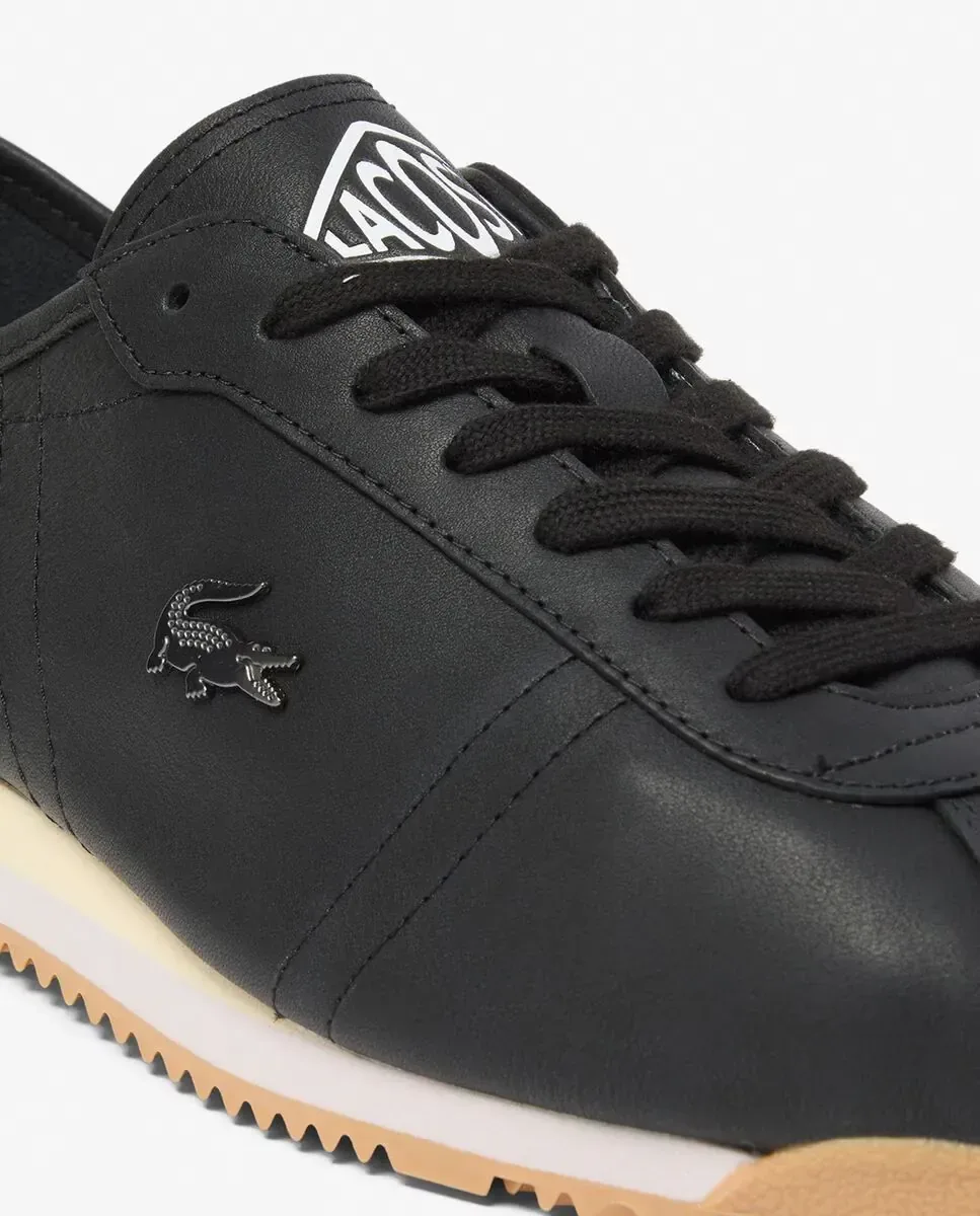 Lacoste Мужские кожаные кроссовки Club-Low черного цвета — фото 4