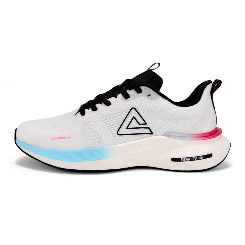 

PEAK Мужские беговые кроссовки бело-черные суперлегкие White/Black, цвет Super-Light White/Black
