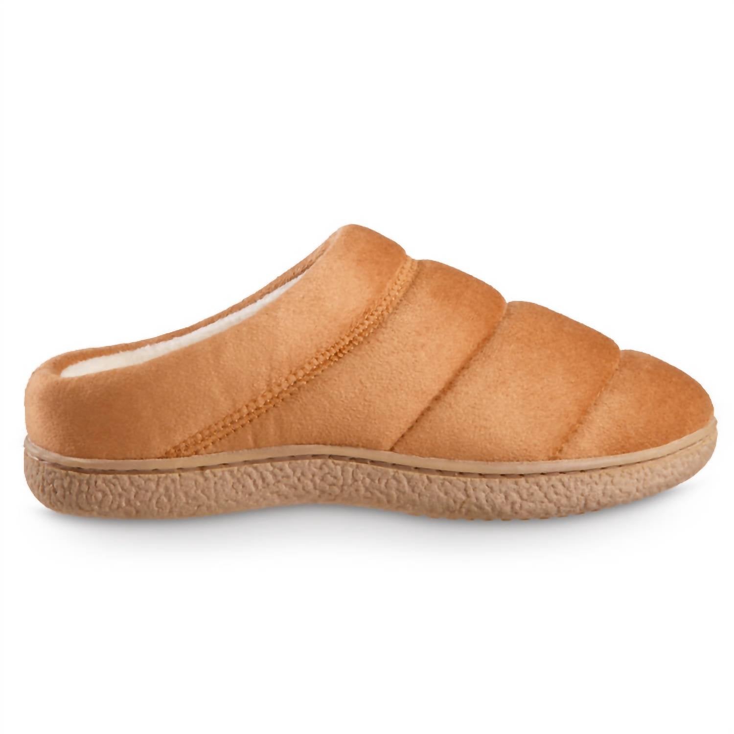 Женские тапочки-сабо из микрозамши Puffer Clog Slipper в цвете Bucksin Isotoner — фото 2