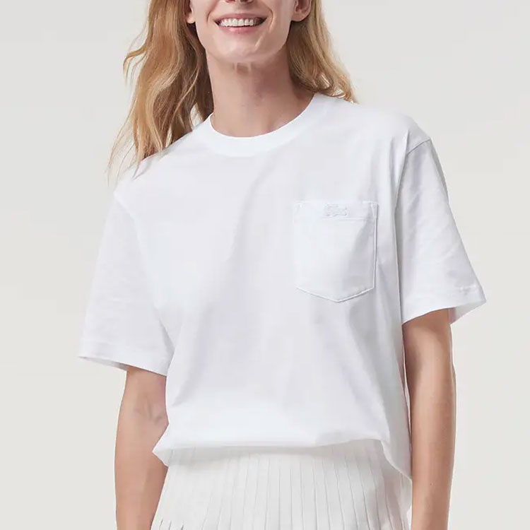 Футболка LACOSTE Summer Vitality Series, Унисекс, Белый — фото 4
