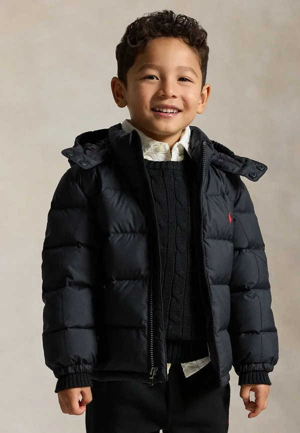 Пуховая куртка gorham с капюшоном, размер 26y Polo Ralph Lauren, Black