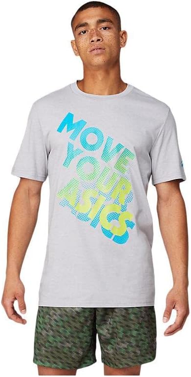 

Мужская футболка ASICS с коротким рукавом и графическим принтом, размер 2 (2031C446), серый