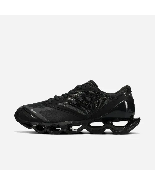 Мужские/женские кроссовки для бега с мембраной Mizuno Wave Prophecy LS GTX чёрные — фото 4