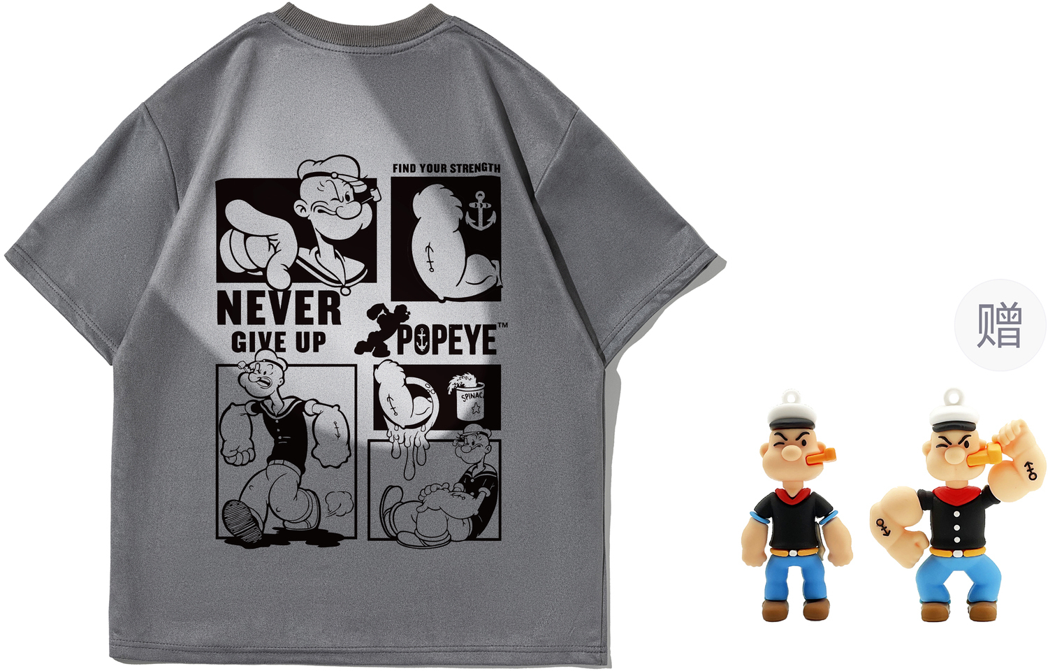

Футболка летняя унисекс для выпускного сезона с подарочной коробкой POPEYE, армейский зеленый