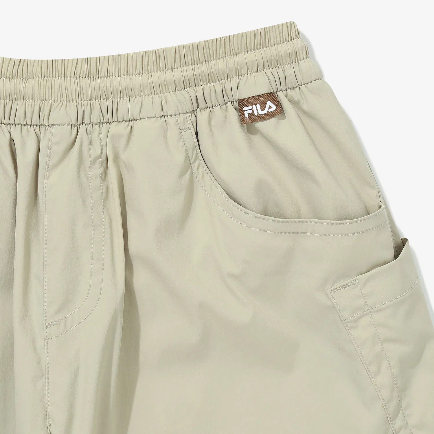 Детские брюки-баллоны бежевого цвета от Fila Kids — фото 4