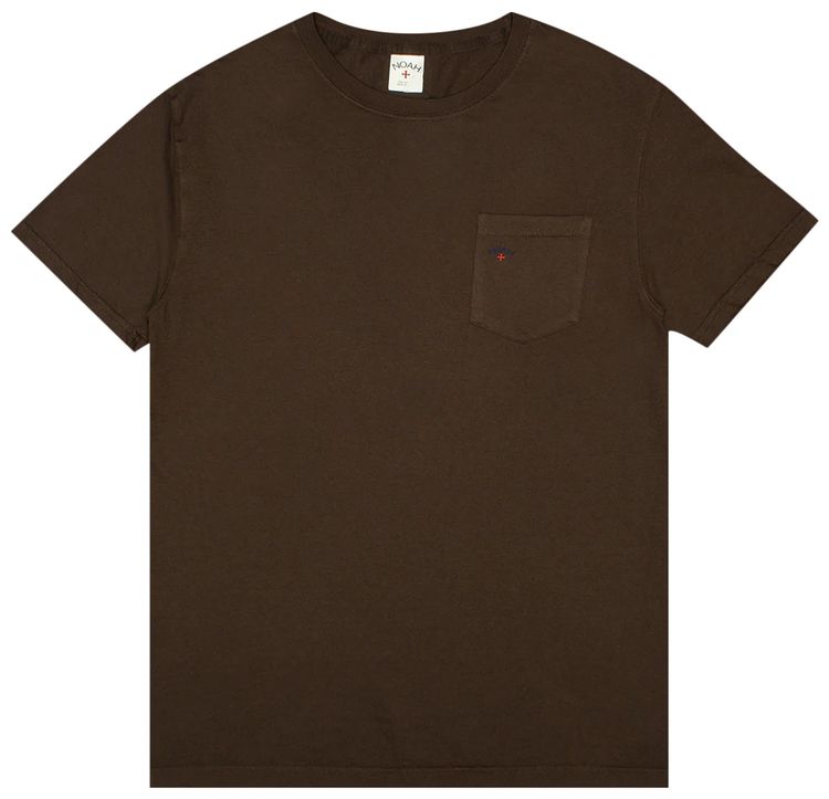

Футболка Noah Core Logo Pocket Tee 'Dark Brown', коричневый