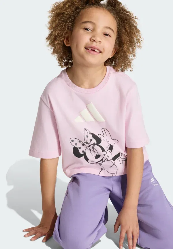 Футболка Lg disney minnie tee print t-shirt Adidas Performance, прозрачно-розовый/бежевый — фото 4