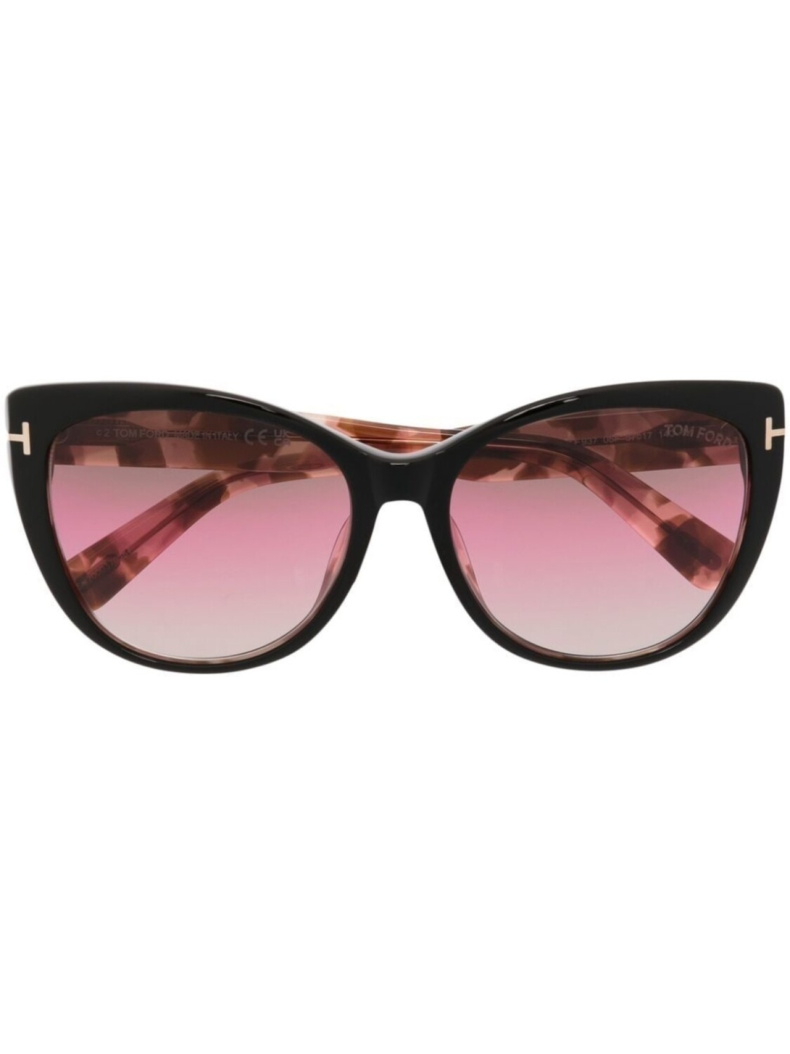 

TOM FORD Eyewear солнцезащитные очки Nora в оправе 'кошачий глаз', черный