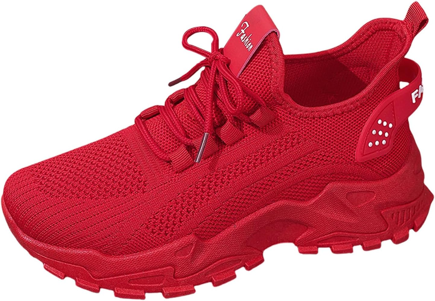 

Мужские и женские кроссовки для ходьбы, спорта, тренировок в зале, бега, тенниса, легкие, дышащие, противоскользящие, удобные спортивные кроссовки на платформе, на быстрой шнуровке, с просторным носком Wabkderpu, красный