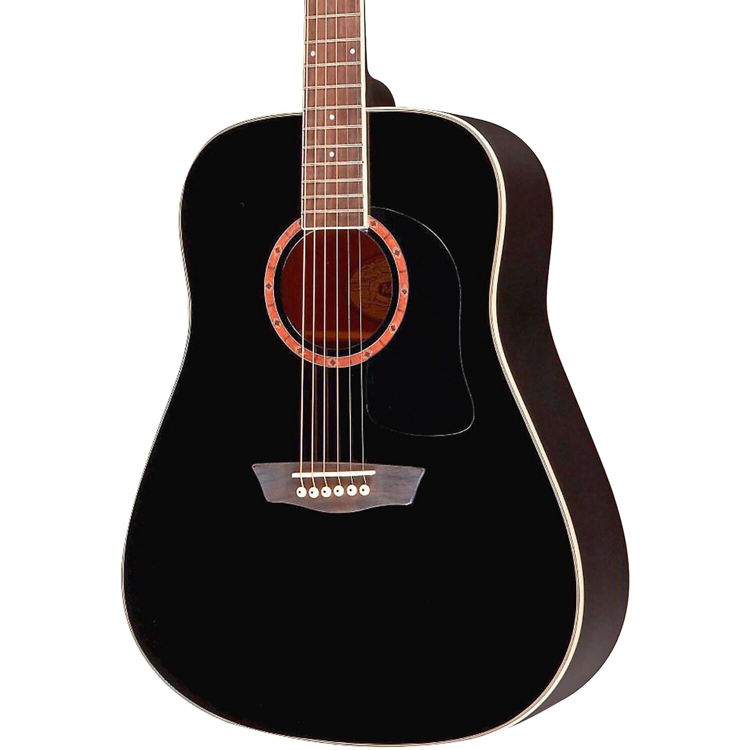 

Акустическая гитара Washburn WD100DL Dreadnought из красного дерева, черная