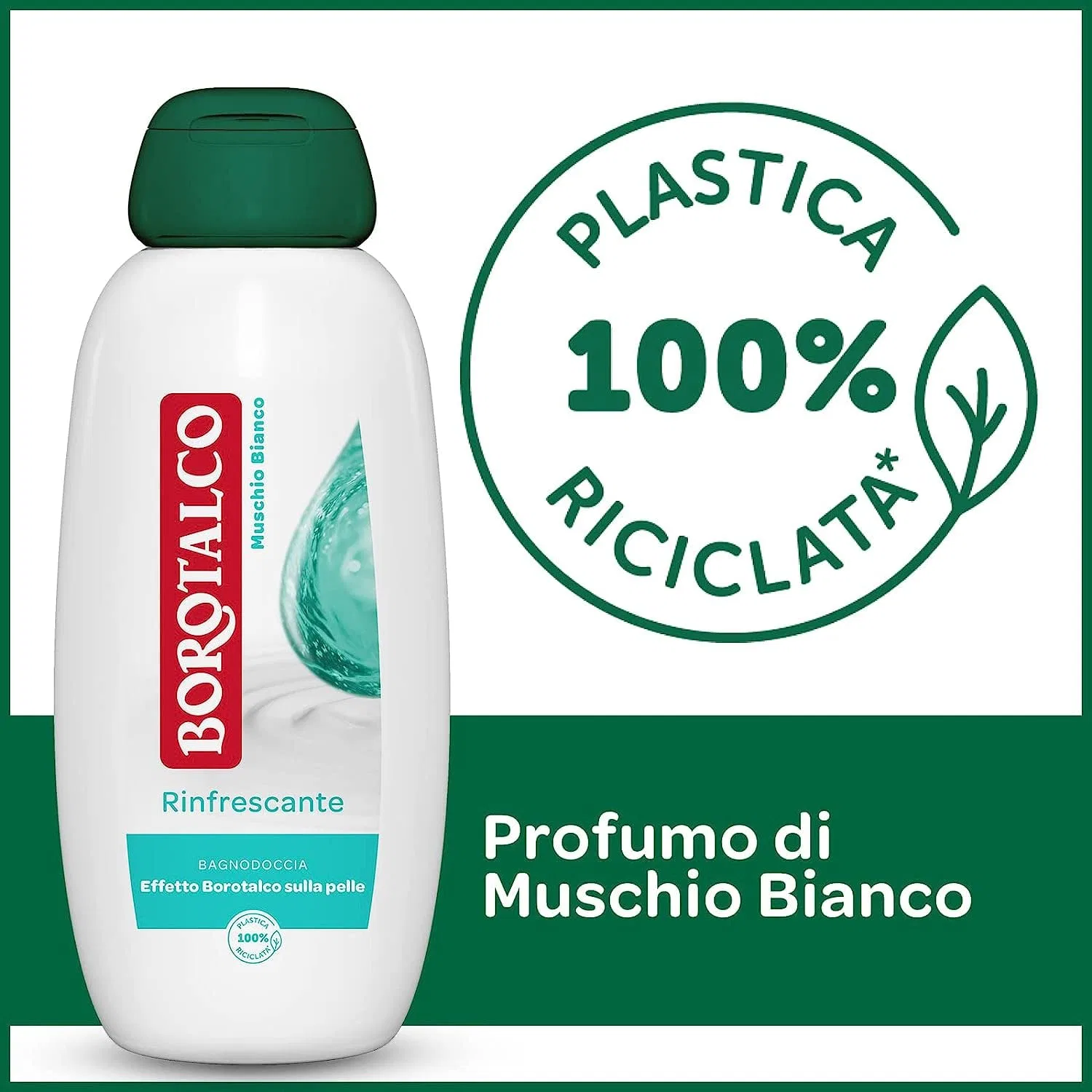 Освежающий гель для душа Borotalco Rinfrescante Muschio Bianco White Musk, 450 мл (6 шт.) ‎Italian Gourmet E.R. — фото 4