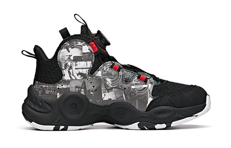 Кроссовки Alien Kids Lifestyle GS High-top черного/красного цвета Anta Kids — фото 2