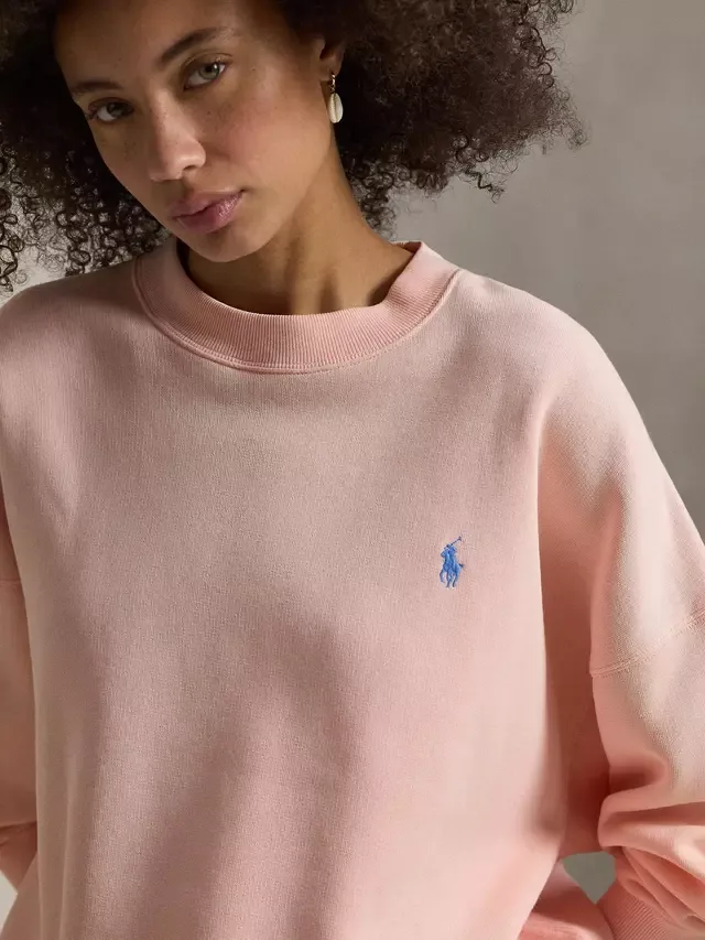 Флисовая толстовка с логотипом Polo, розовый песочный цвет Ralph Lauren — фото 3