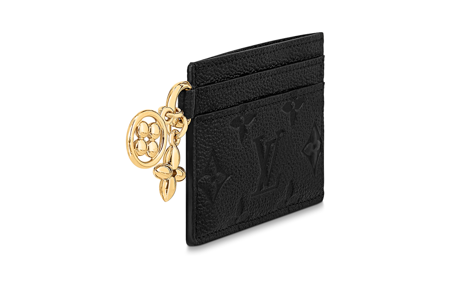 LOUIS VUITTON Карманный держатель для карт Lv Charms черный — фото 3