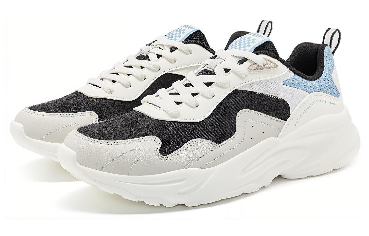 Кроссовки XTEP Casual Shoes Men Low-Top Black Gray Blue — фото 3