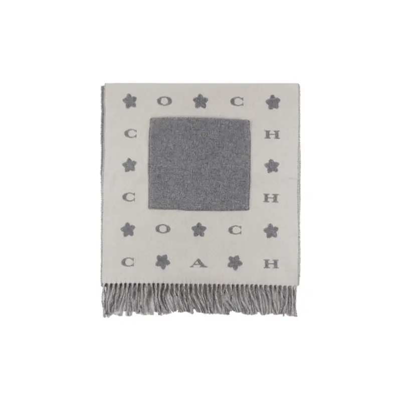

COACH Шерстяной вязаный шарф, Gray White