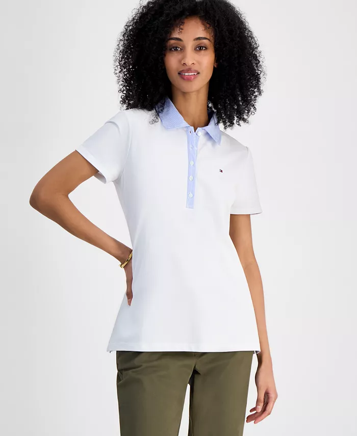 

Женская поло Cornell из смесовых материалов Tommy Hilfiger, белый