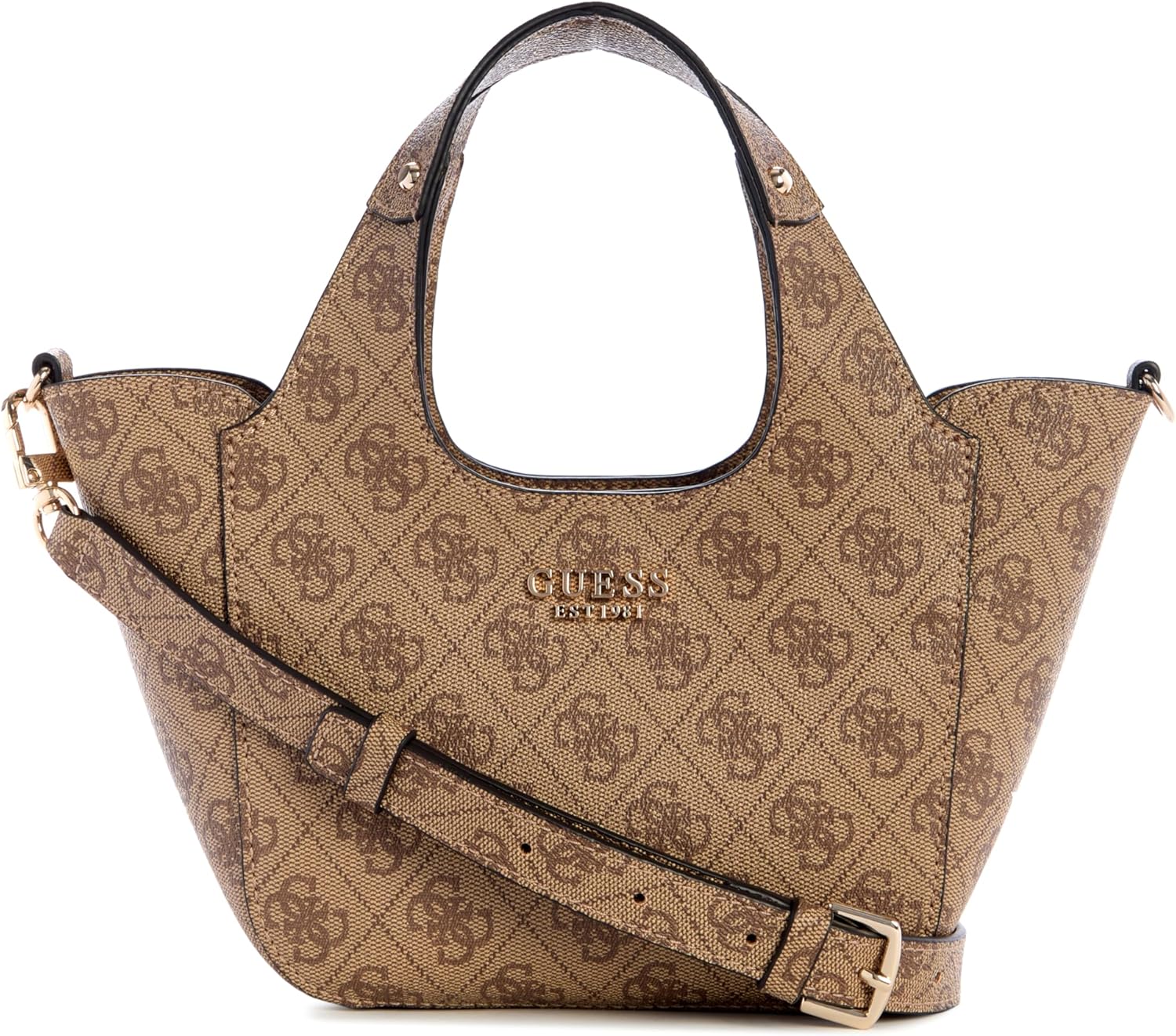 

Женская мини-сумка-тоут GUESS Calista 2 в 1, Latte Logo