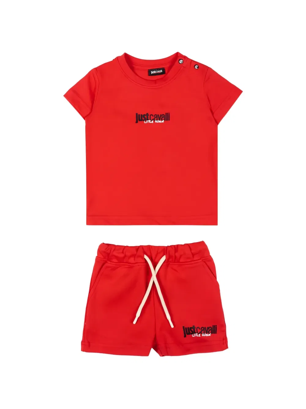 Комплект из футболки и шортов с логотипом Just Cavalli Kids, красный