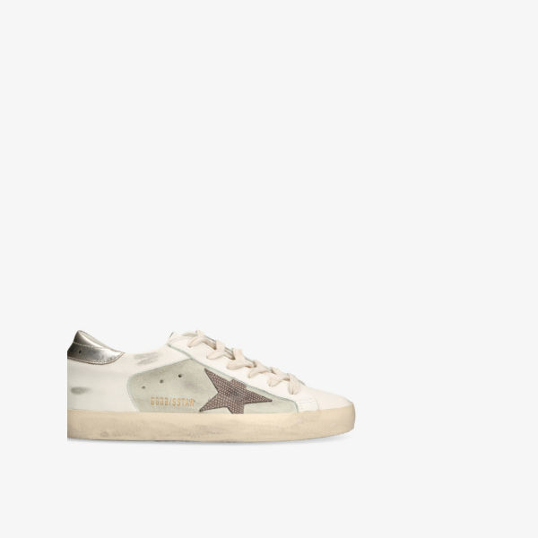 Кеды низкие кожаные Golden Goose с аппликацией, белый