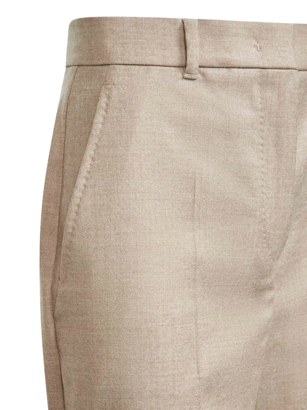 Брюки Lambro с завышенной талией и отутюженными стрелками Max Mara, нейтральный — фото 3
