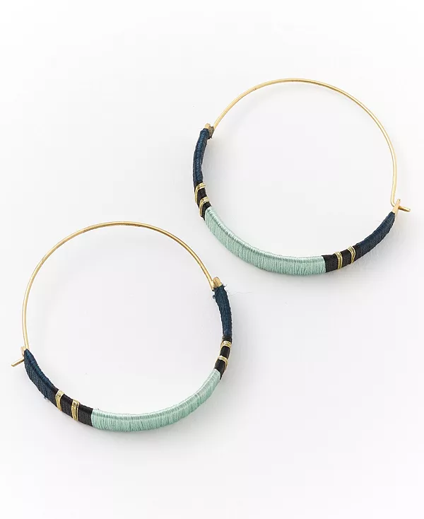 

Женские серьги-кольца Kaia Matr Boomie, blue