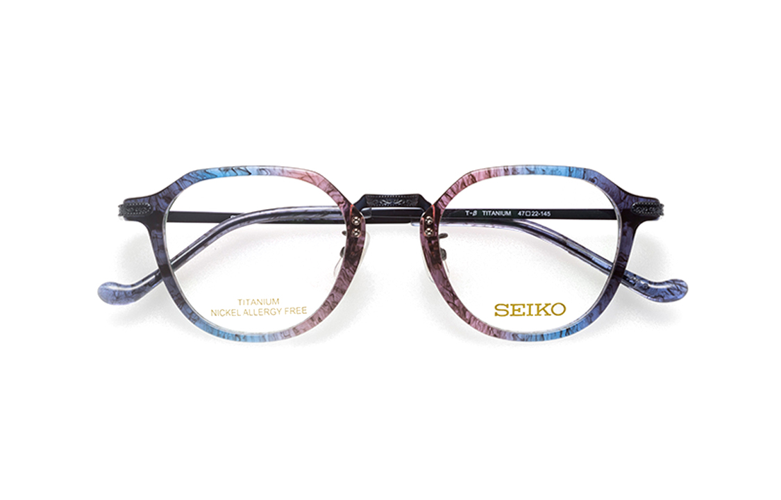 

SEIKO Титановая оправа для очков нестандартной формы унисекс разноцветная, Blue
