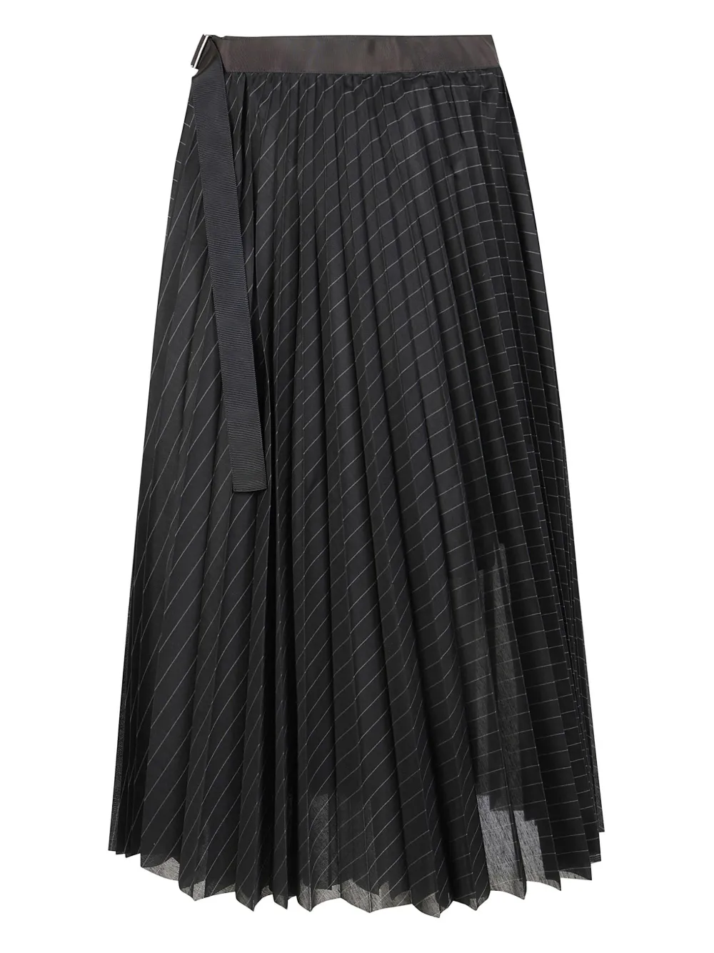 

Юбка в полоску SACAI, черный