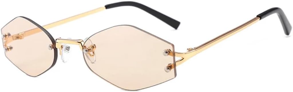 

Солнцезащитные очки с защитой UV400 | Металлические линзы в стиле стимпанк | Цветные линзы | Для женщин и мужчин | Для занятий спортом на открытом воздухе и вождения DSVIGF, Gold-lightbrown