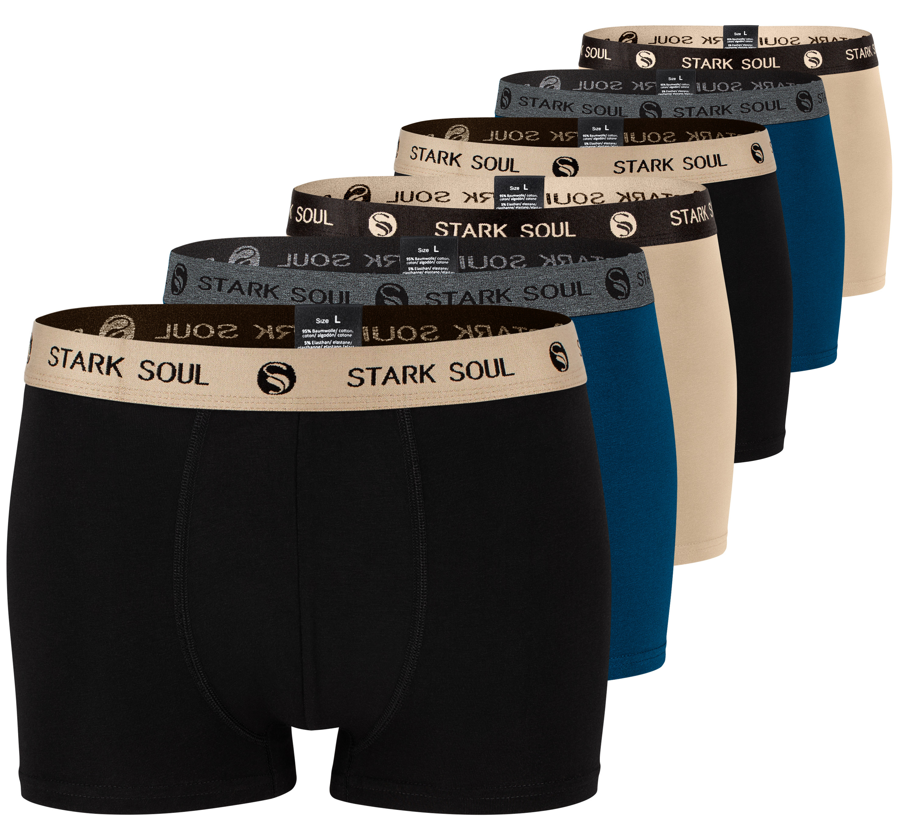 

Боксеры Stark Soul Boxershorts 6' шт, цвет schwarz-braun/dunkelblau/taupe