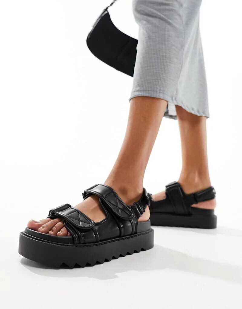 

Черные спортивные сандалии для папы ASOS Forecast