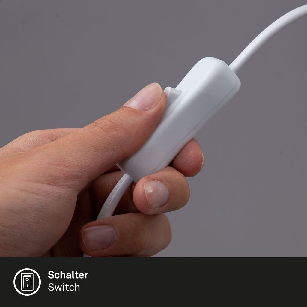 

Прикроватный светильник ретро 1xE27 10Вт винтовой зажим гибкий кронштейн белый Briloner