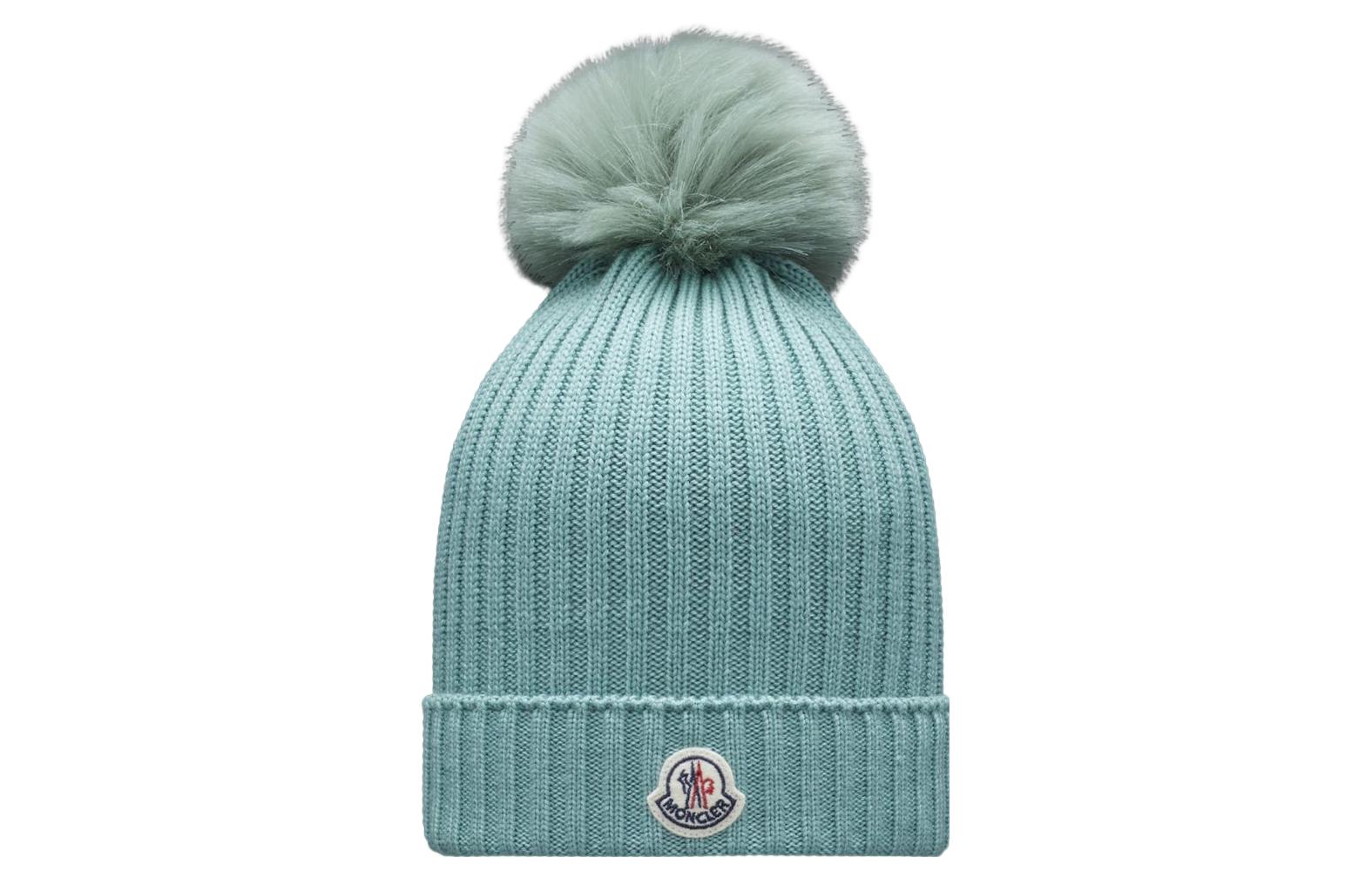 

Moncler Детская шапка-бини синяя, Blue