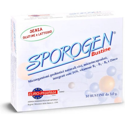 

Пакетики Sporogen с пробиотиками и пребиотиками - 10 пакетиков по 30 грамм Bionat
