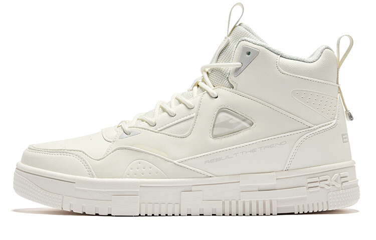 

Кроссовки ERKE Skateboarding Shoes Men High-top Oak Bud White Pencil Gray, белый