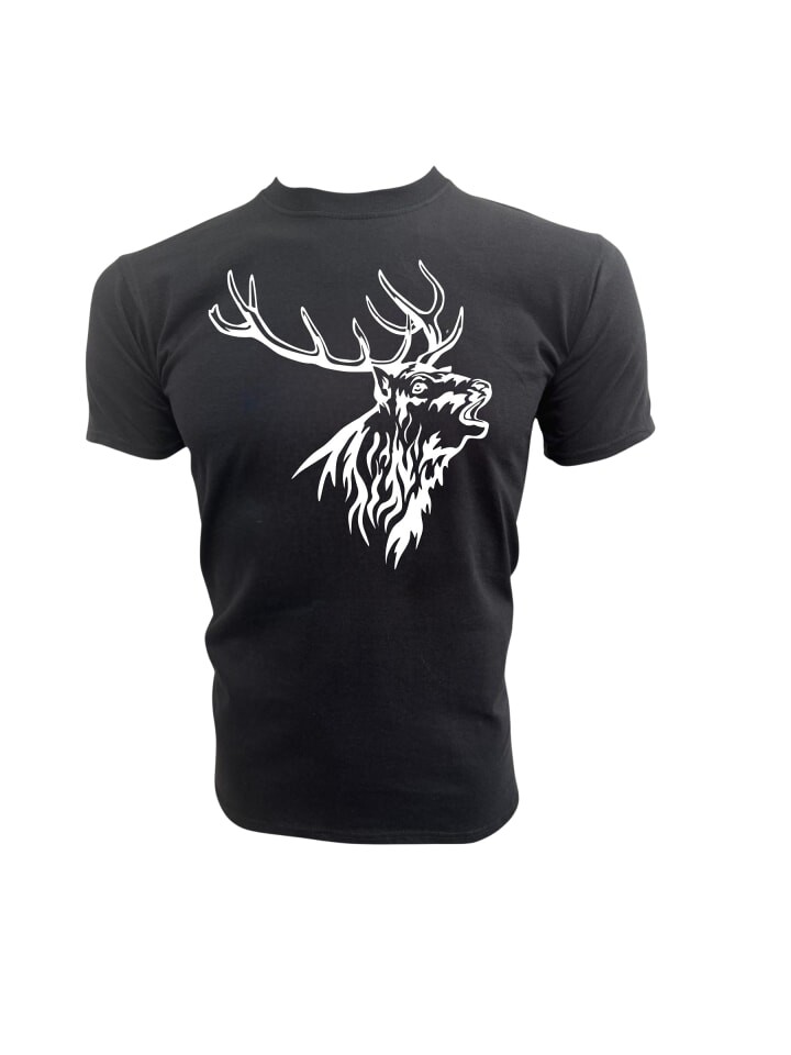 

Футболка PAULGOS Herren T-Shirt, Hirschkopf, черный