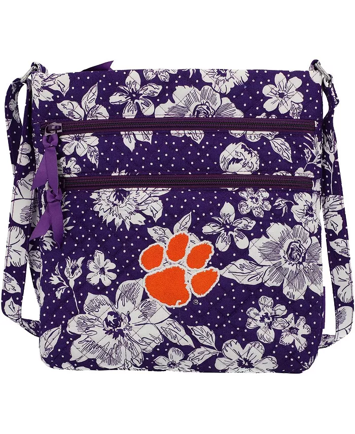 

Сумка-кроссбоди Clemson Tigers Rain Garden с тройной молнией и поясным креплением Vera Bradley