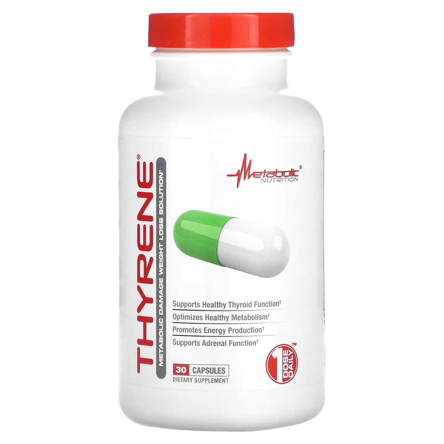 

Средство для похудения Metabolic Nutrition Thyrene Metabolic Damage, 30 капсул