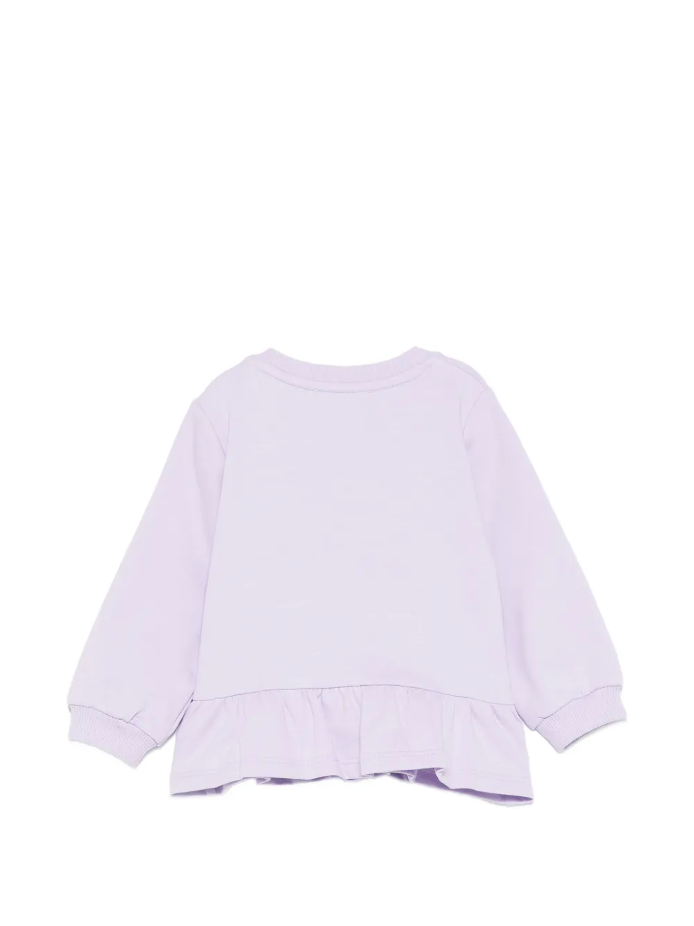 Футболка для девочки с цветочным принтом Moschino Kids, фиолетовый — фото 2