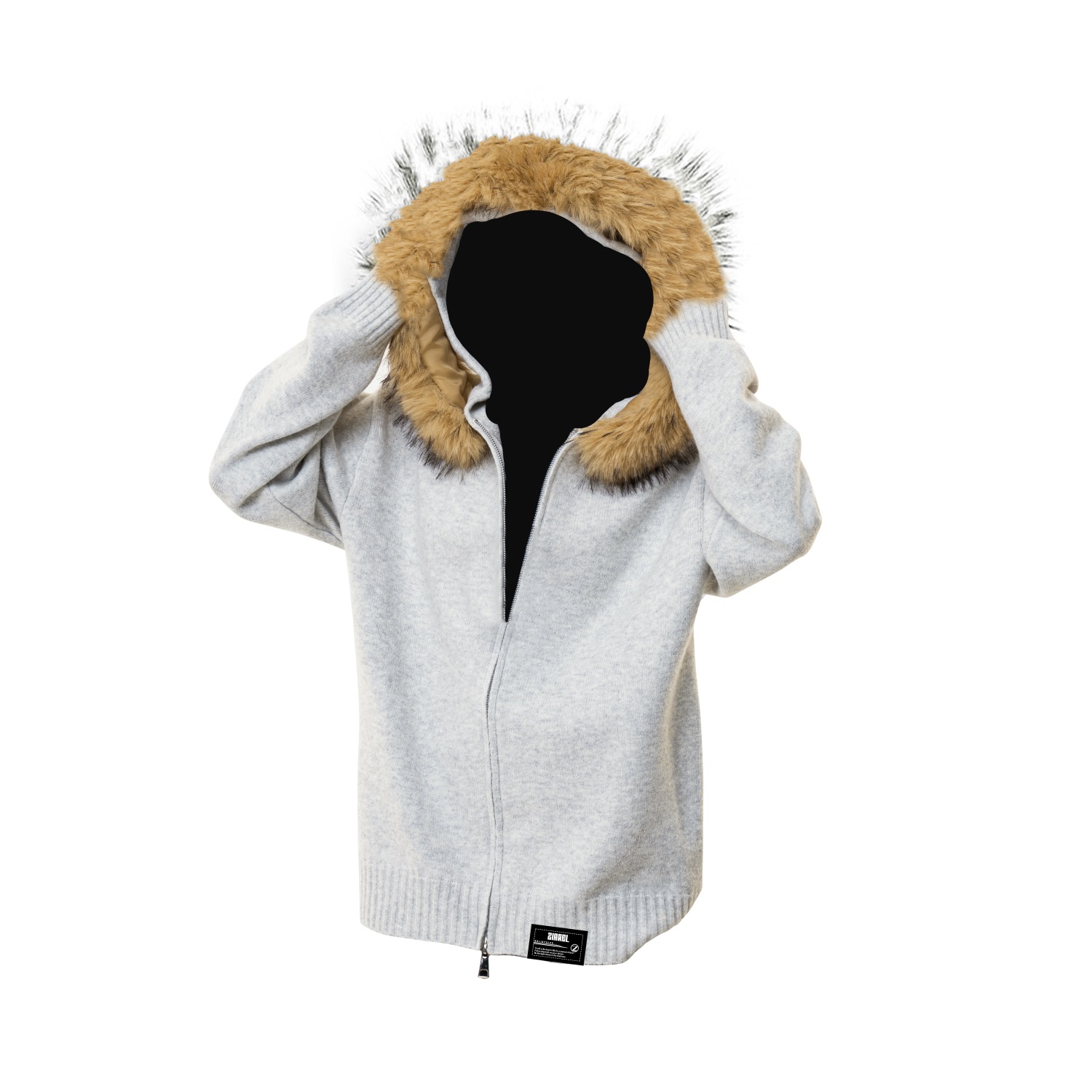 

Кардиган с капюшоном Unisex Moderate ZIAREL, cloud серый