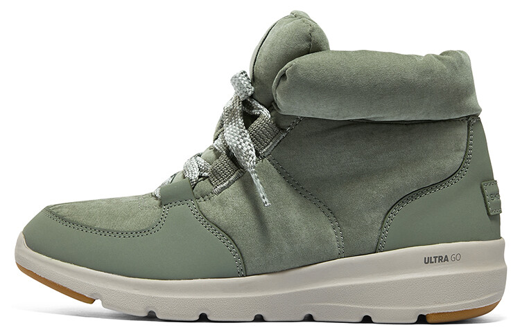 Зимние ботинки женские Skechers Glacial Ultra, оливковый