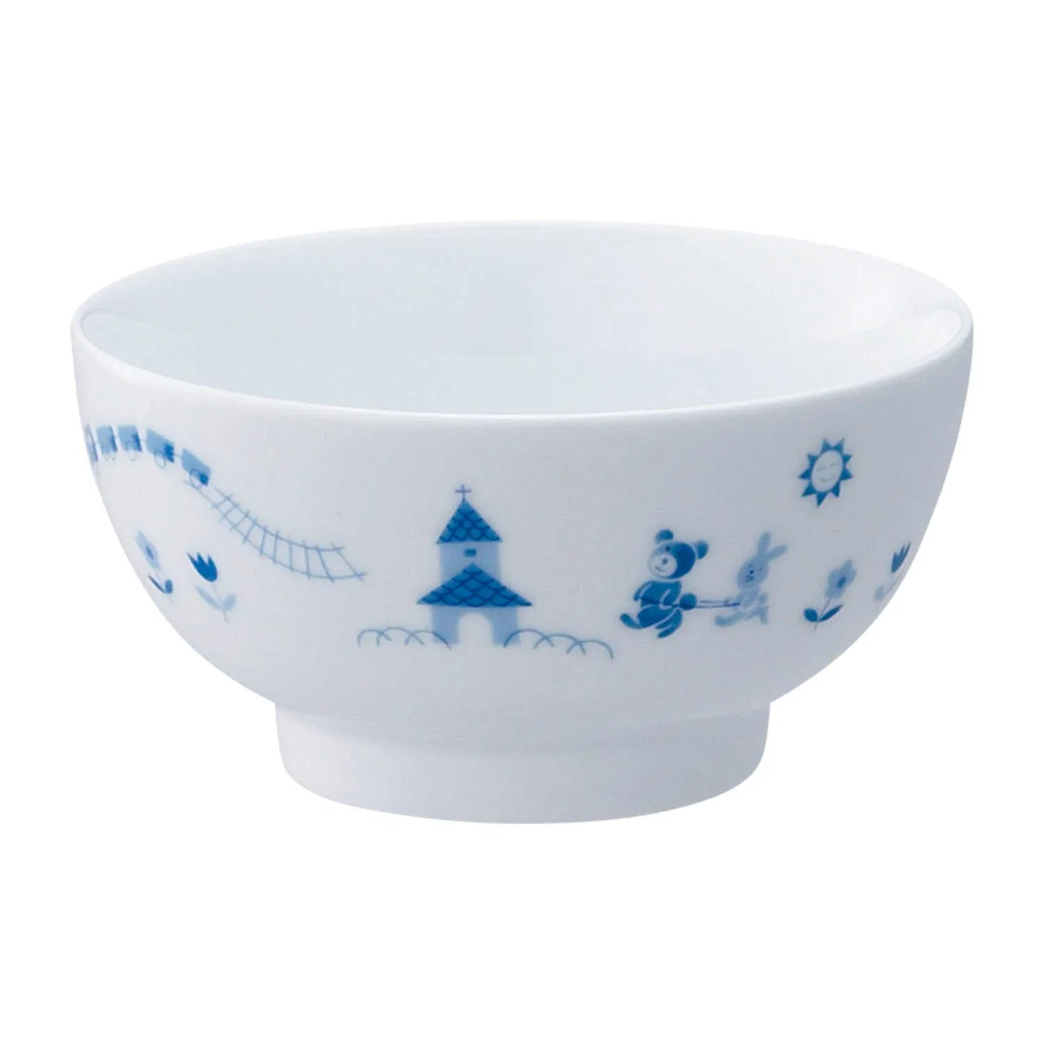 Детская миска для риса «Light Step» из усиленного фарфора, синяя, 230 мл, от Noritake