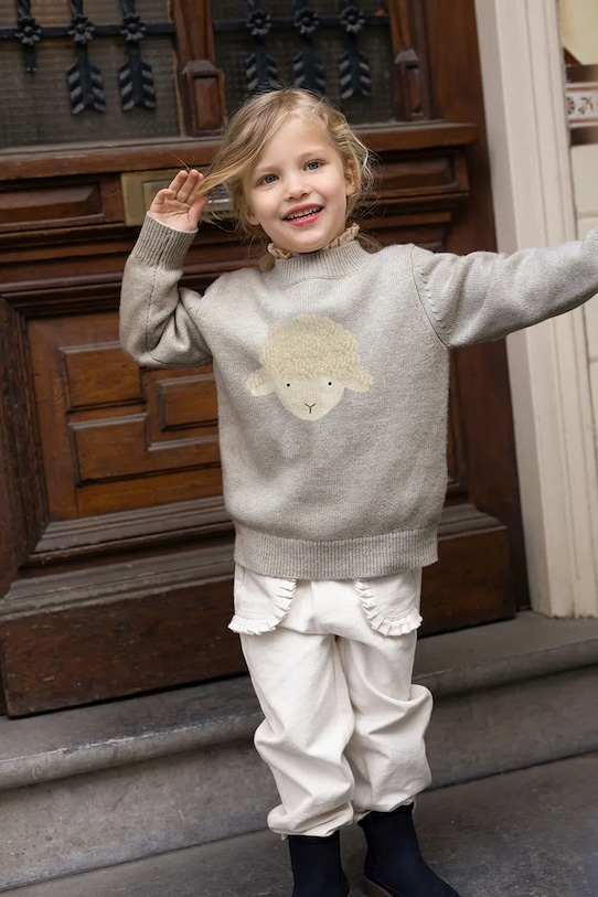 

Детский шерстяной свитер Denn Merino Wool Sweater Lammy Donsje, серый