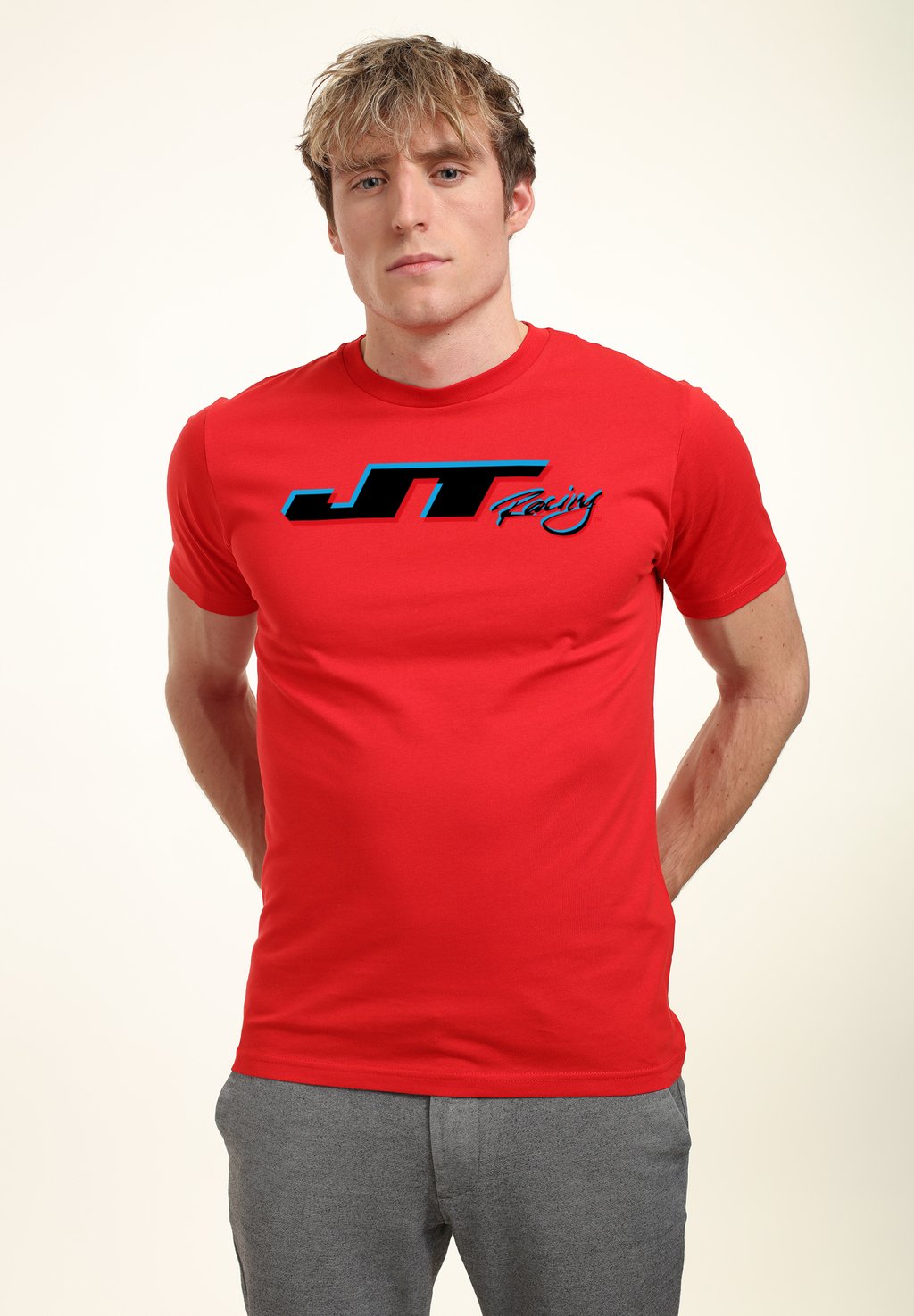 

Футболка с принтом JT RACING 3D LOGO Henry Tiger, красный
